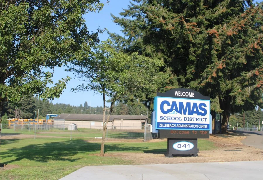 A Camas School District office building in Camas, Washington.