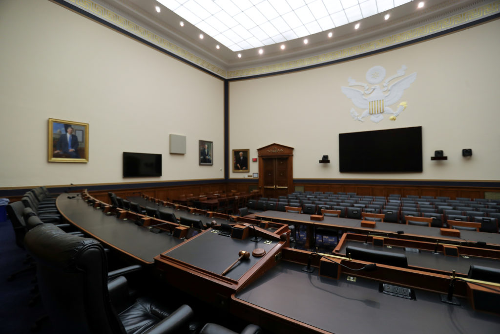 A House Judiciary Committee hearing room with members seated on the dais and witnesses at the table