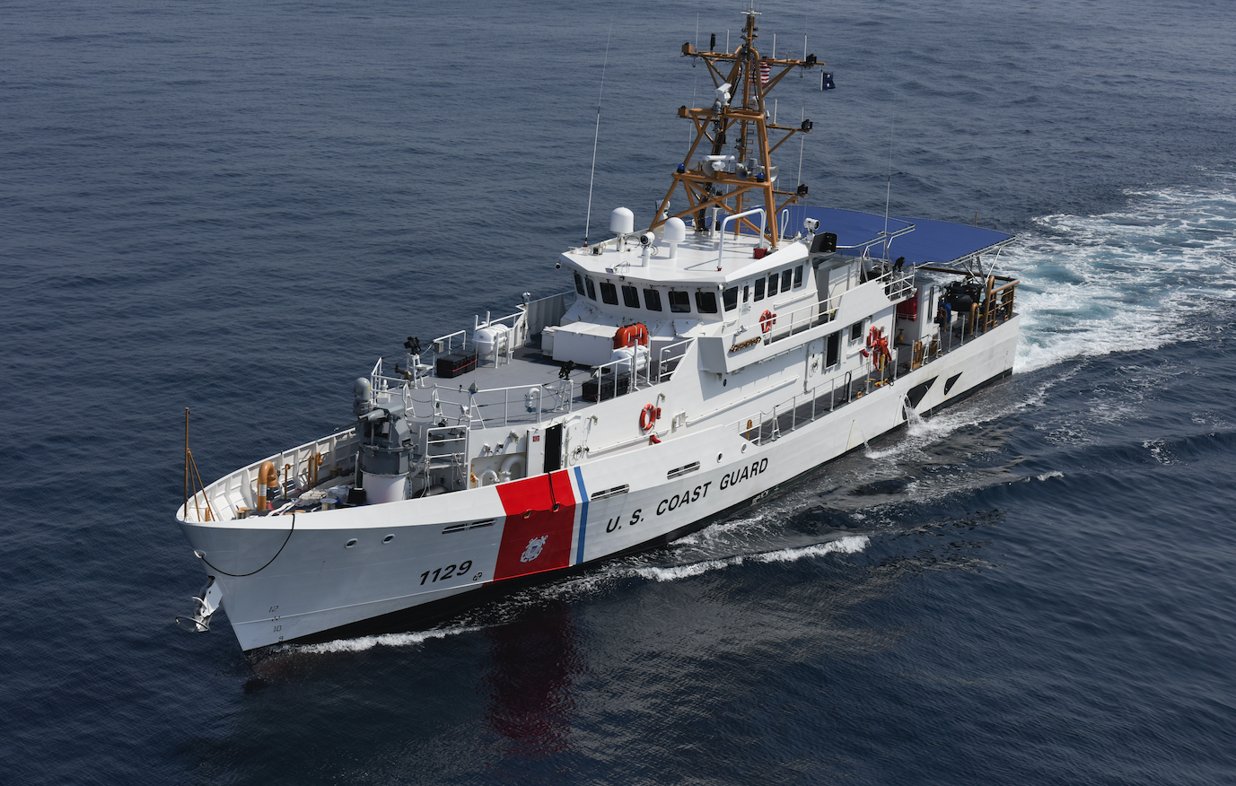 A United States Coast Guard cutter at sea, reflecting the maritime interdiction context that often surrounds counterdrug operations