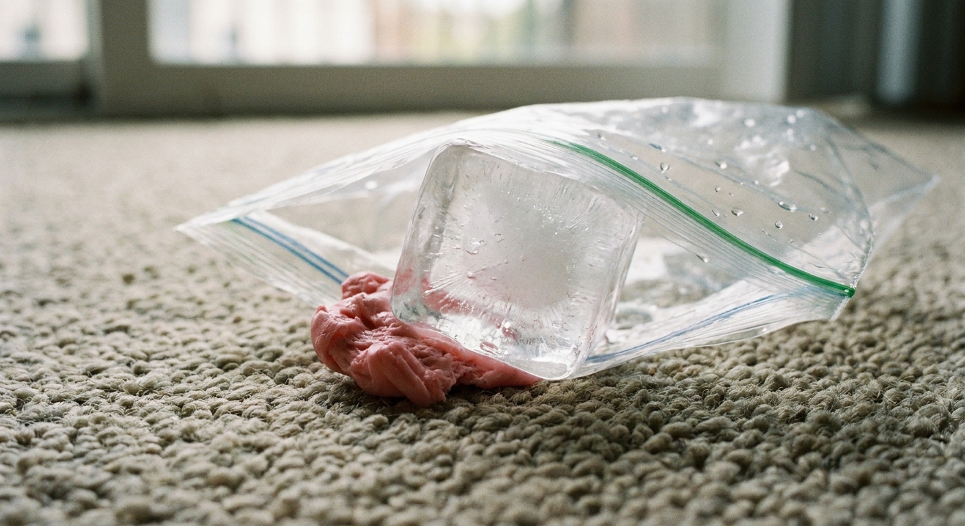 Remove Chewing Gum From an Area Rug Without Matting the Pile