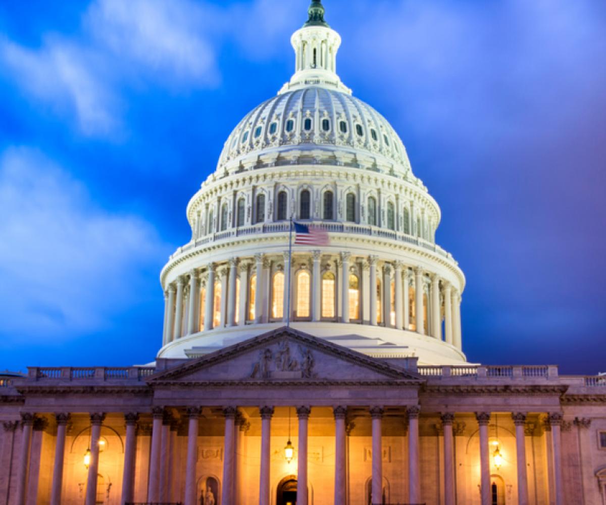 A close-up photograph of a printed U.S. Constitution page on a desk with a fountain pen nearby, shallow depth of field, documentary style