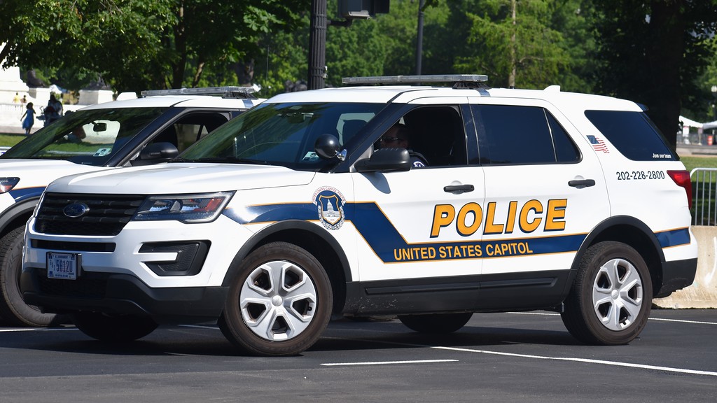 A marked U.S. Capitol Police patrol vehicle in Washington, D.C.