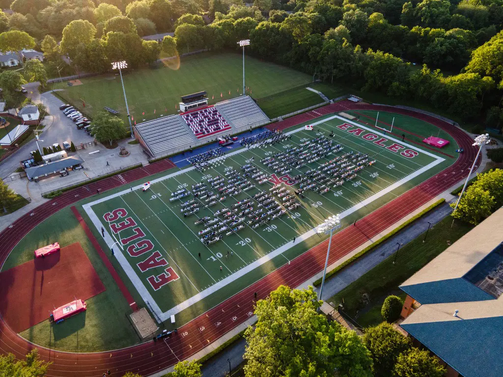 A photograph of Brentwood Academy in Tennessee, whose dispute with the Tennessee Secondary School Athletic Association reached the Supreme Court on the state-action question