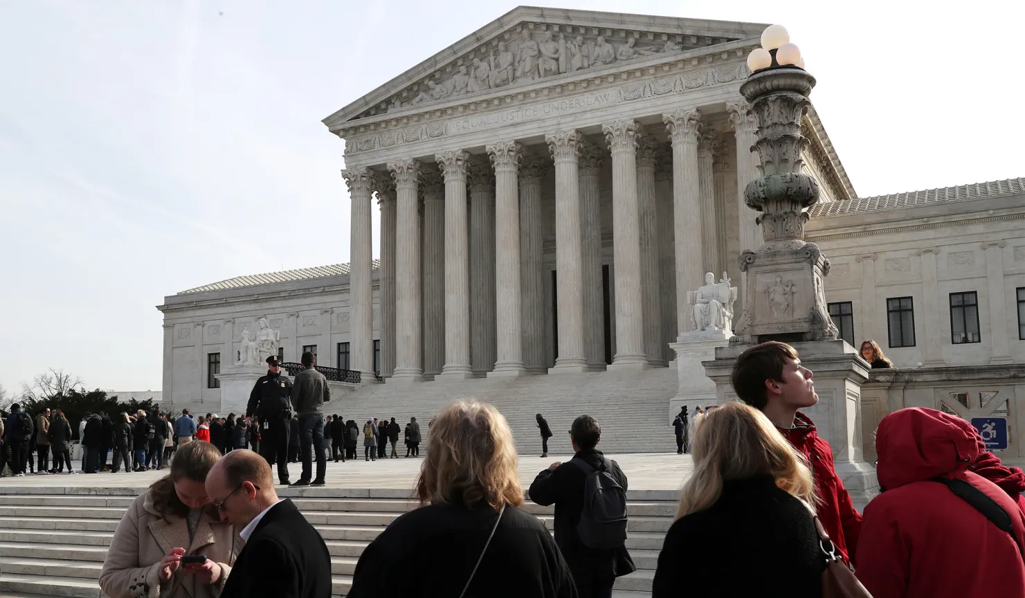 A photograph related to the Supreme Court case Rucho v. Common Cause, such as the Supreme Court building during the period of the case or public-facing case materials