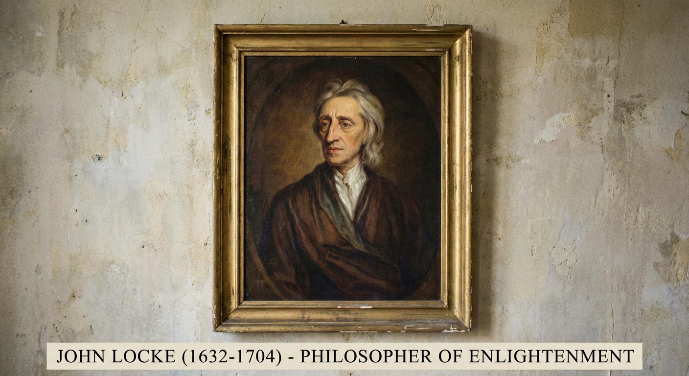 A portrait of John Locke, an influential Enlightenment philosopher
