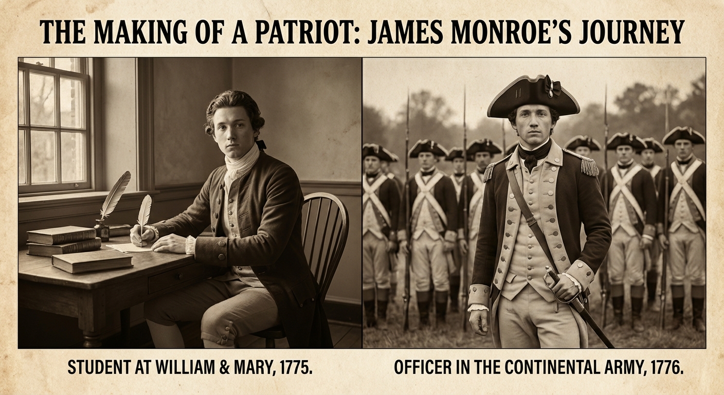 James Monroe's transition from education to military service