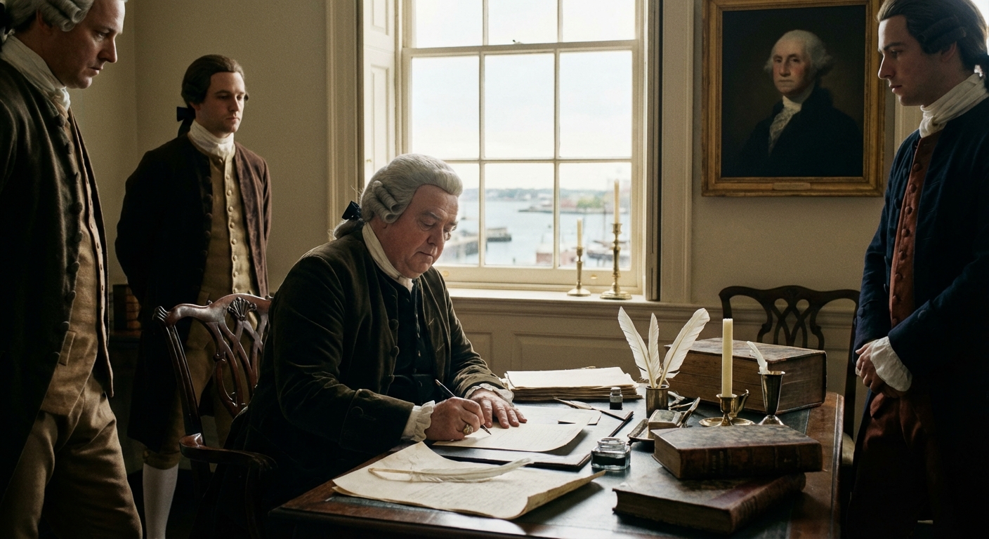 John Hancock serving as Governor of Massachusetts