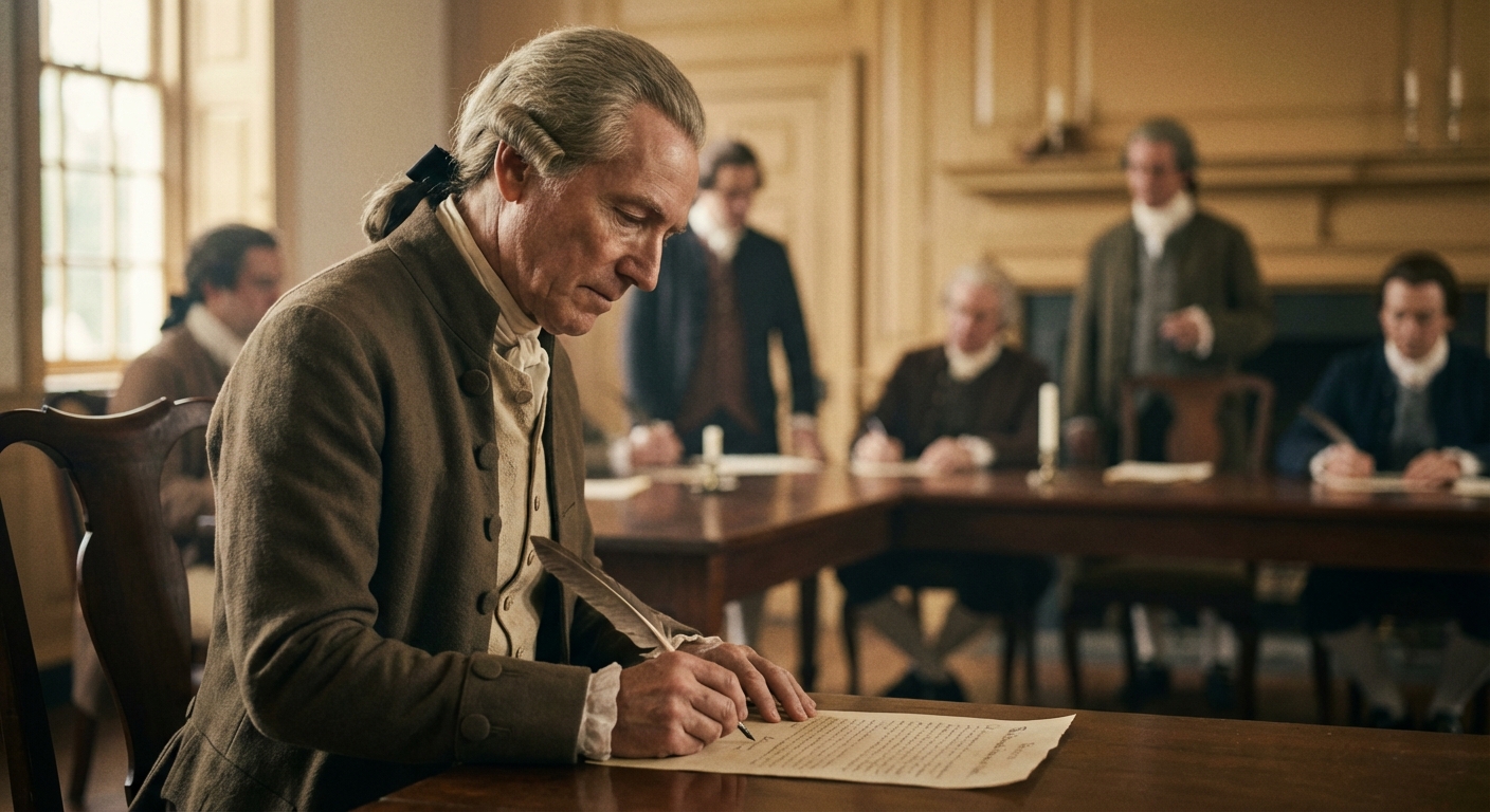 Richard Henry Lee signing the Declaration of Independence