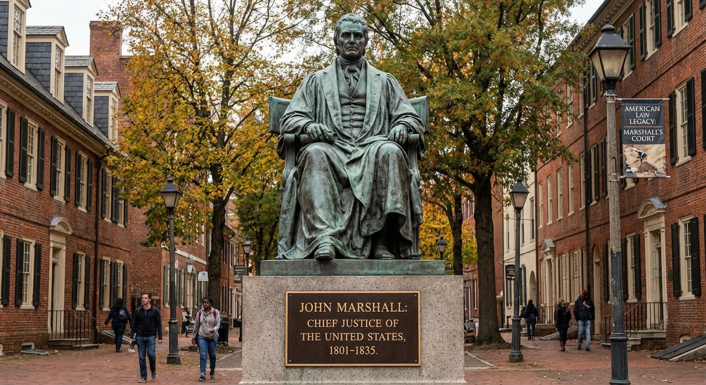 Statue or memorial honoring John Marshall's legacy in American law