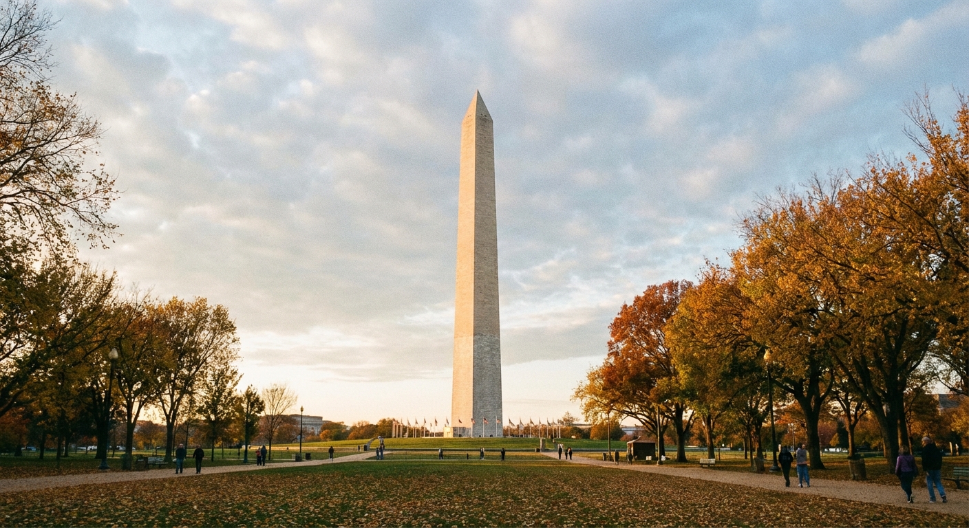 The iconic Washington Monument in Washington DC