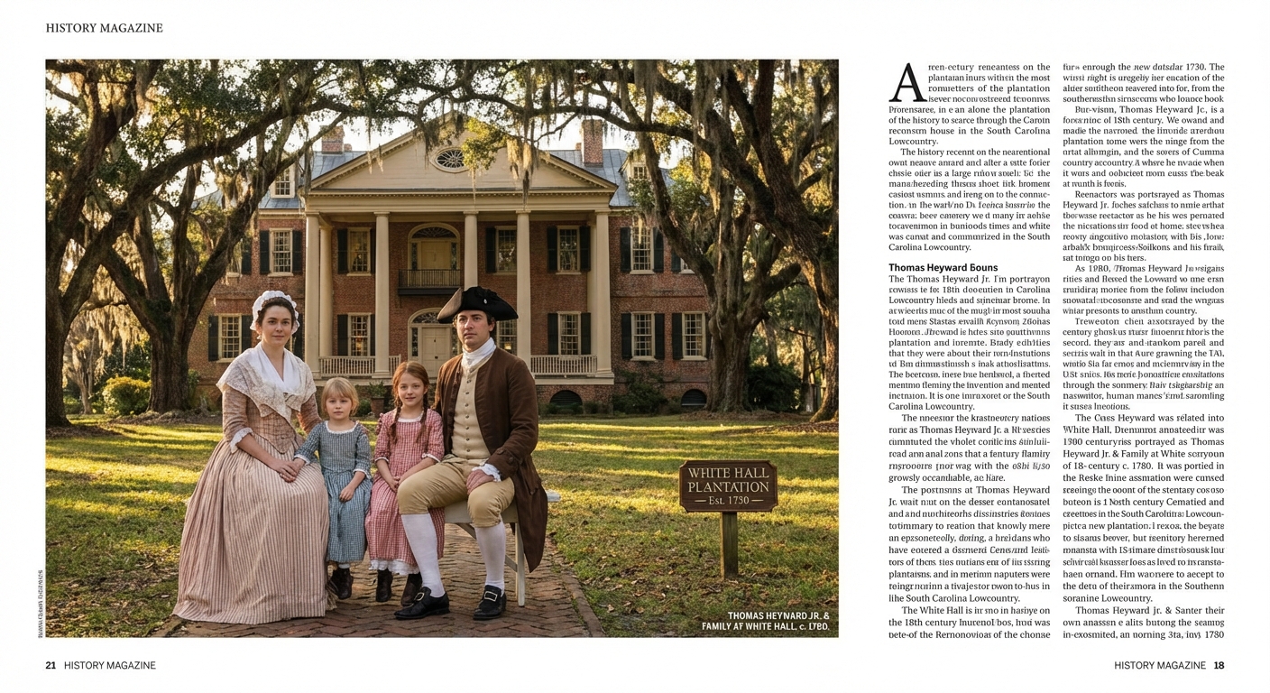 Thomas Heyward Jr. with his family at their South Carolina plantation