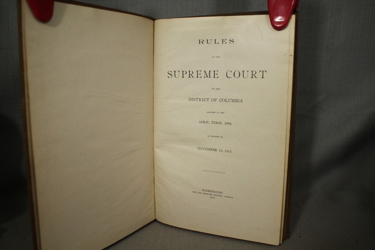 A printed copy of the Rules of the Supreme Court of the United States shown as a bound booklet
