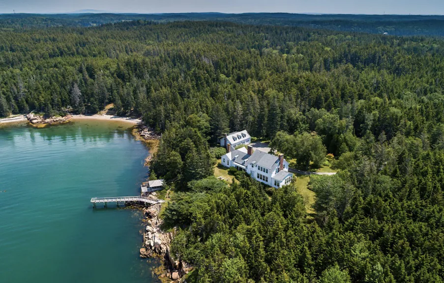 A view near Hupper Island in Maine, where Chief Justice John Roberts has a summer vacation home.