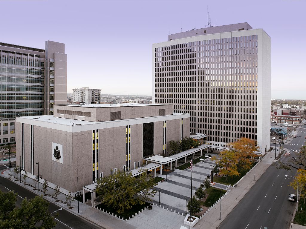 An immigration court building exterior, where removal cases may be heard