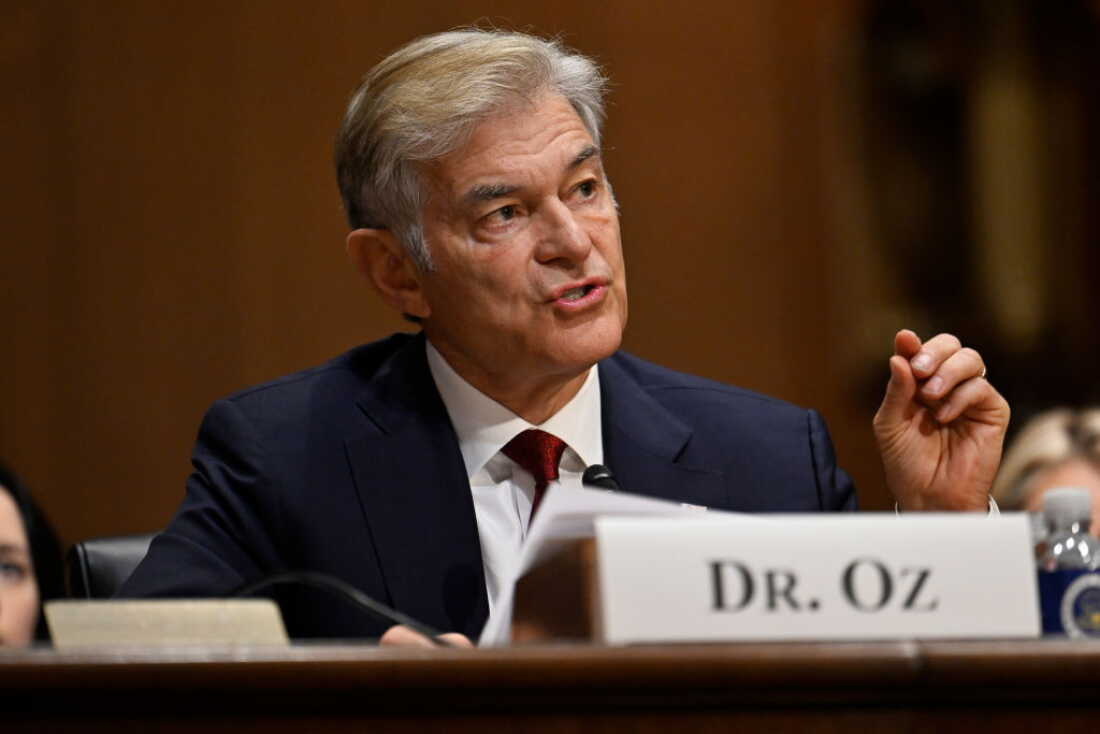 CMS Administrator Dr. Mehmet Oz speaking at a public event.