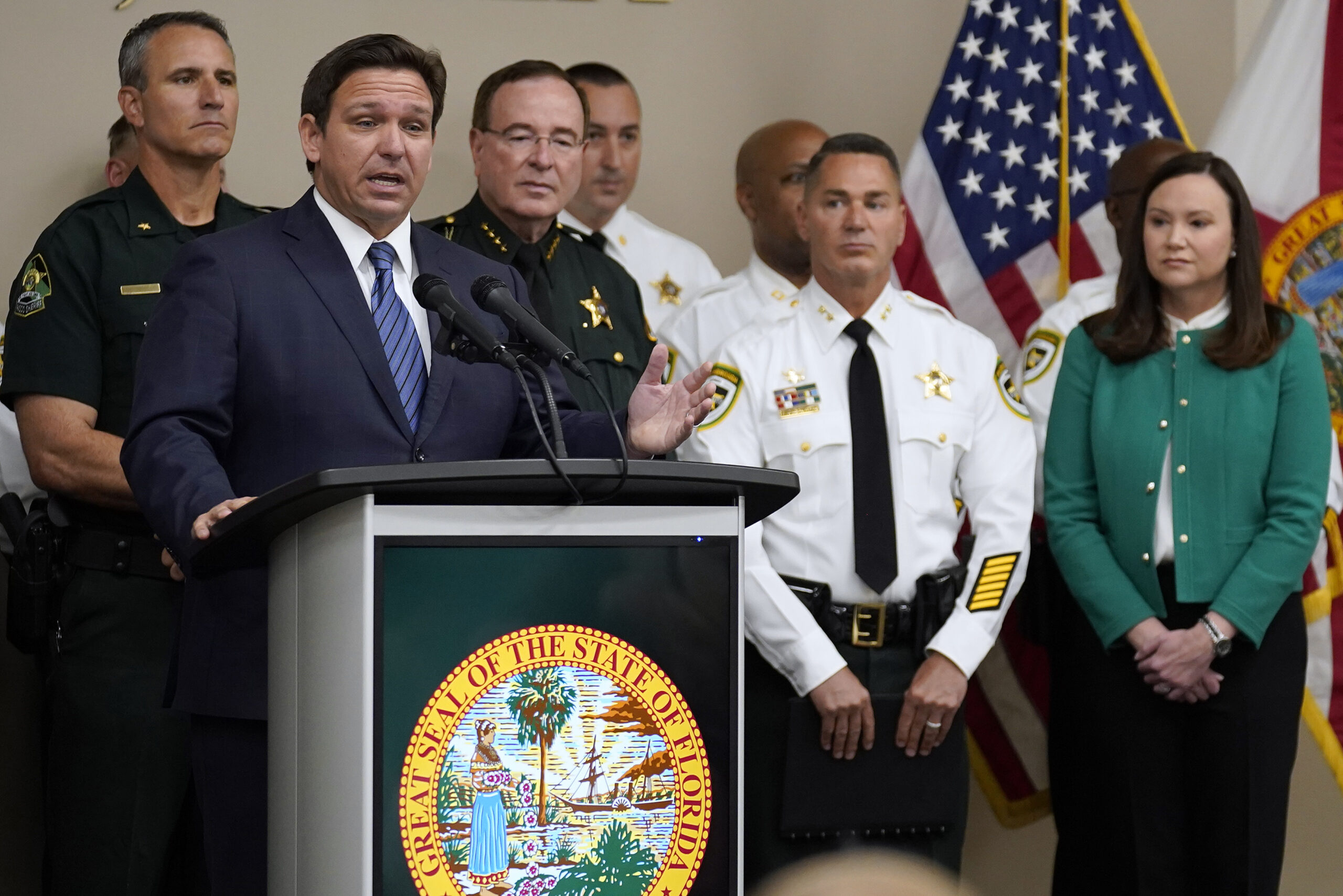 Chad Mizelle speaking at a public event