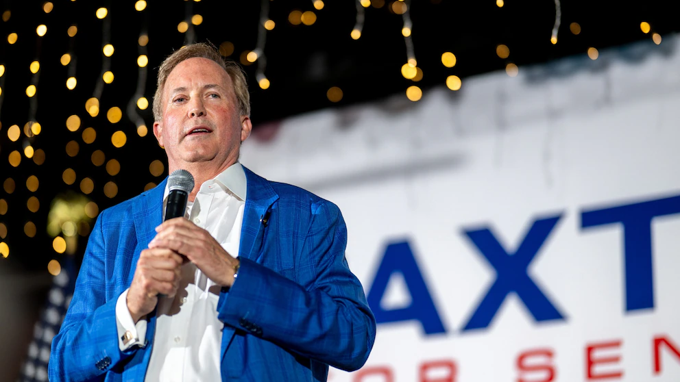Democrat James Talarico and Republican Texas Attorney General Ken Paxton, who are competing for a Texas Senate seat