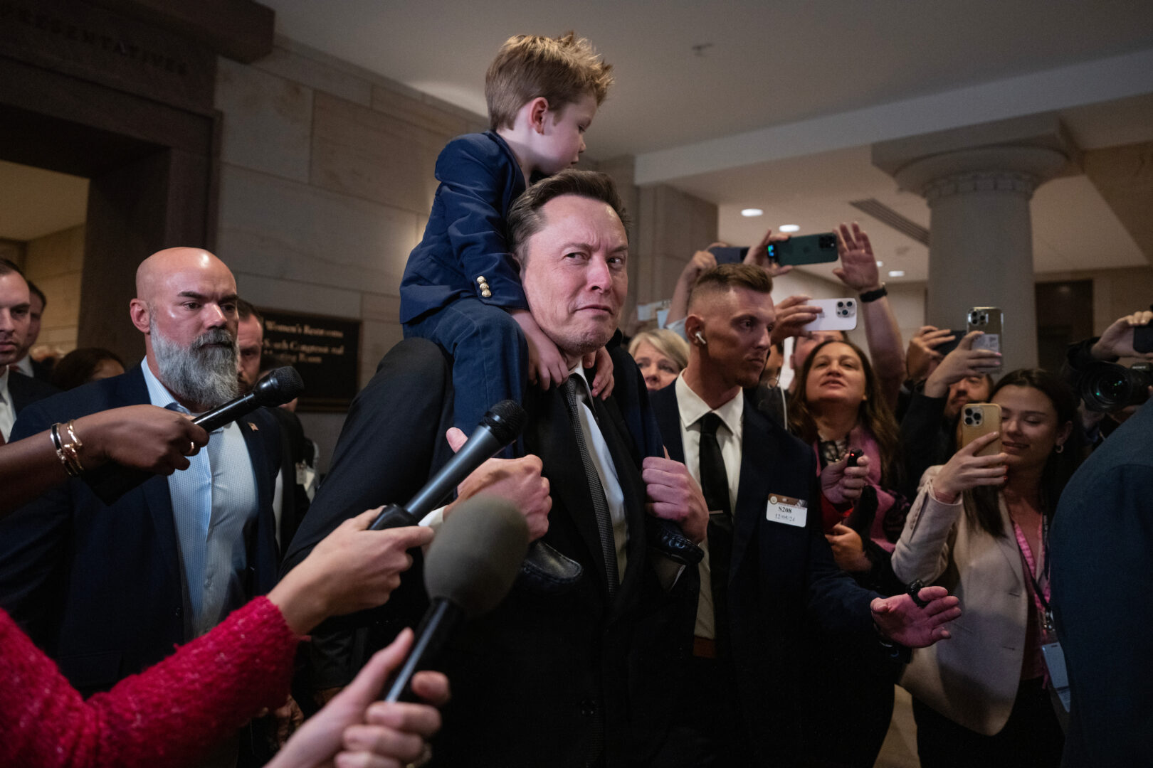 Elon Musk appears at a public event on Capitol Hill in Washington, D.C.