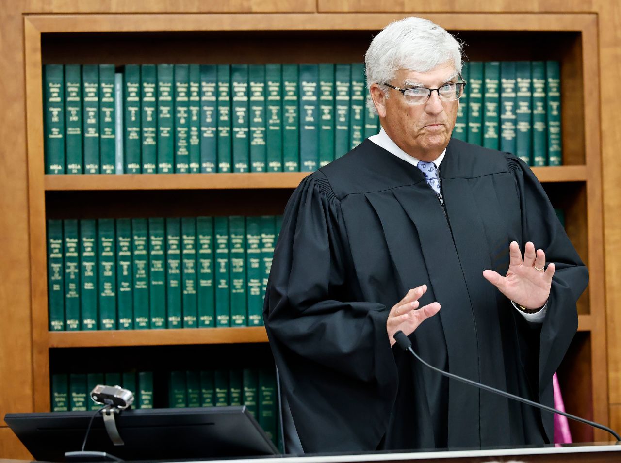 Judge William Sullivan in a courtroom at Plymouth County Superior Court