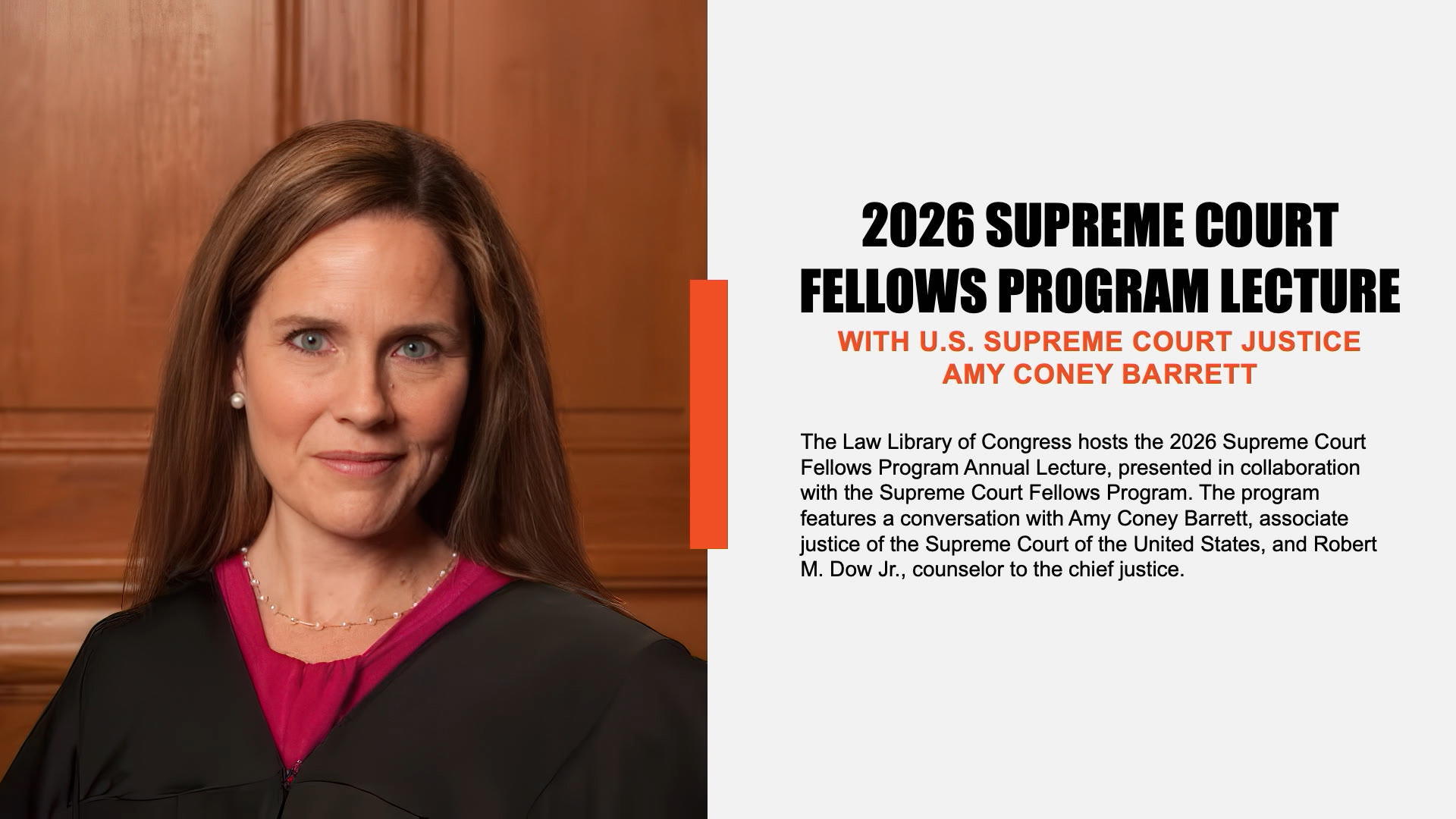 Justice Amy Coney Barrett outside the Supreme Court building, walking past marble steps in daylight, photographed in a crisp news style