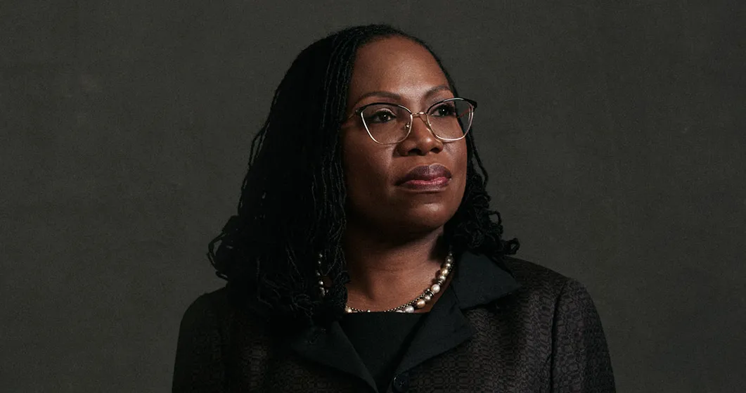 Justice Ketanji Brown Jackson outside the United States Supreme Court in Washington, D.C.