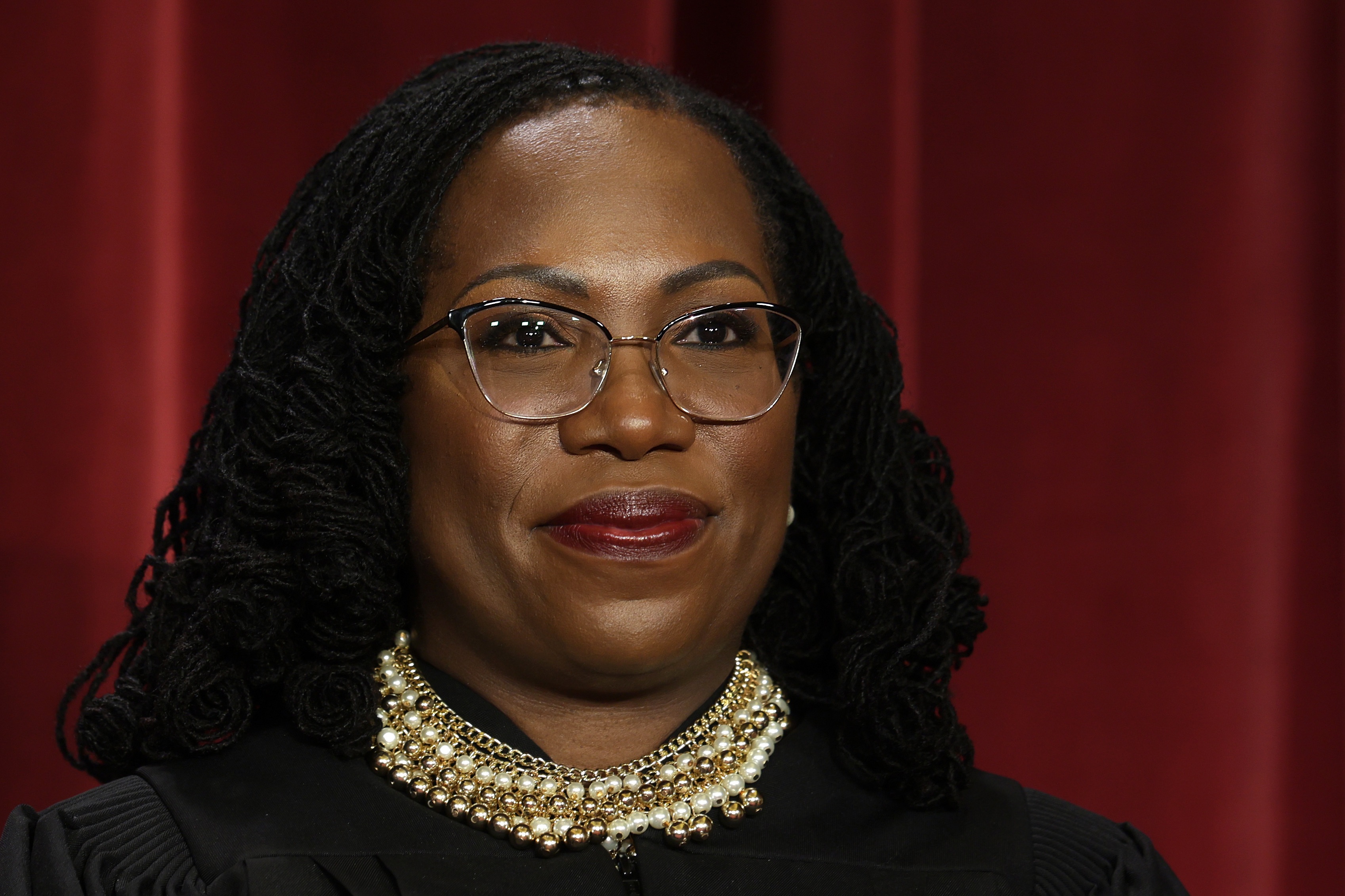 Justice Ketanji Brown Jackson outside the United States Supreme Court in Washington, D.C.