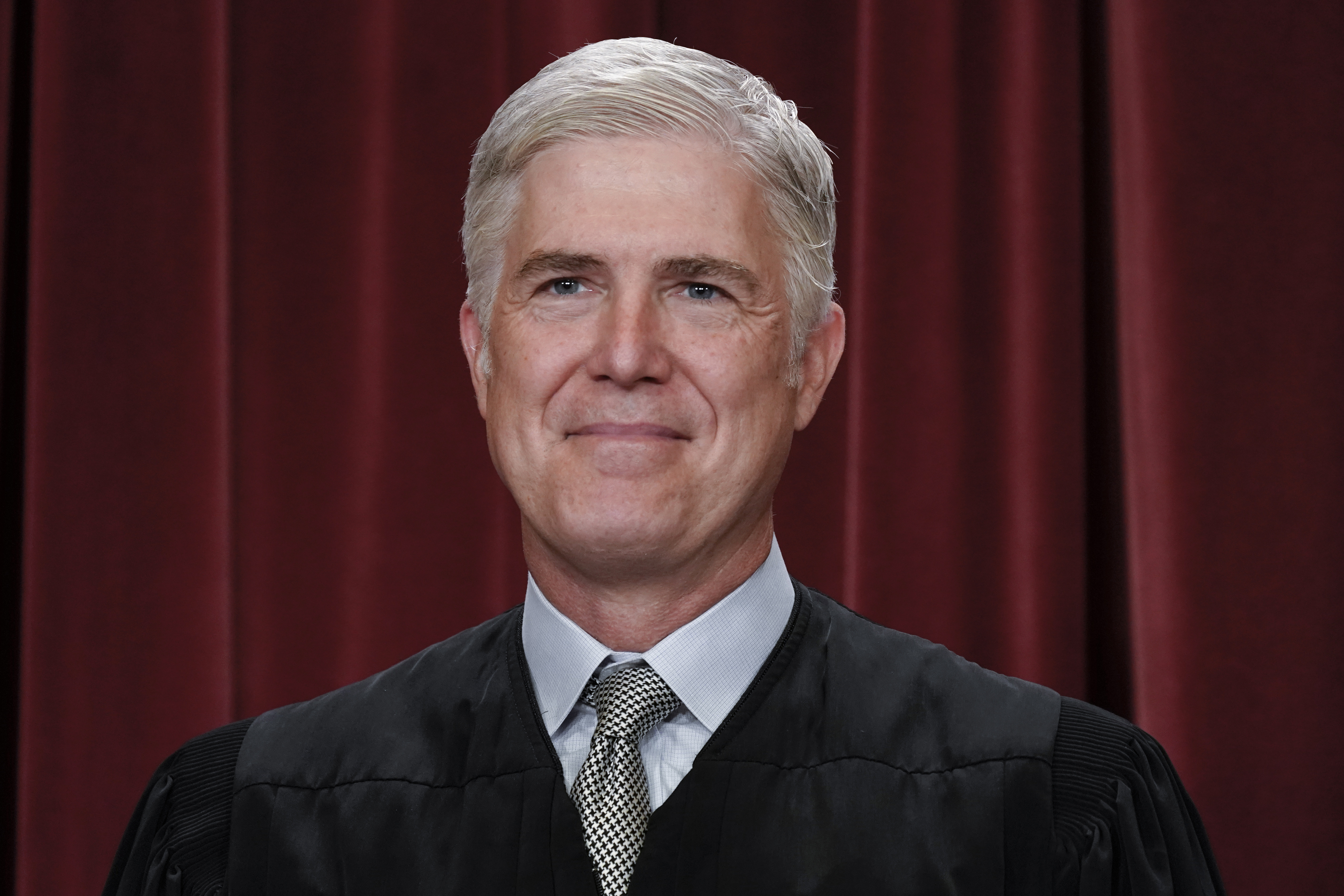 Justice Neil Gorsuch outside the U.S. Supreme Court in Washington, D.C.