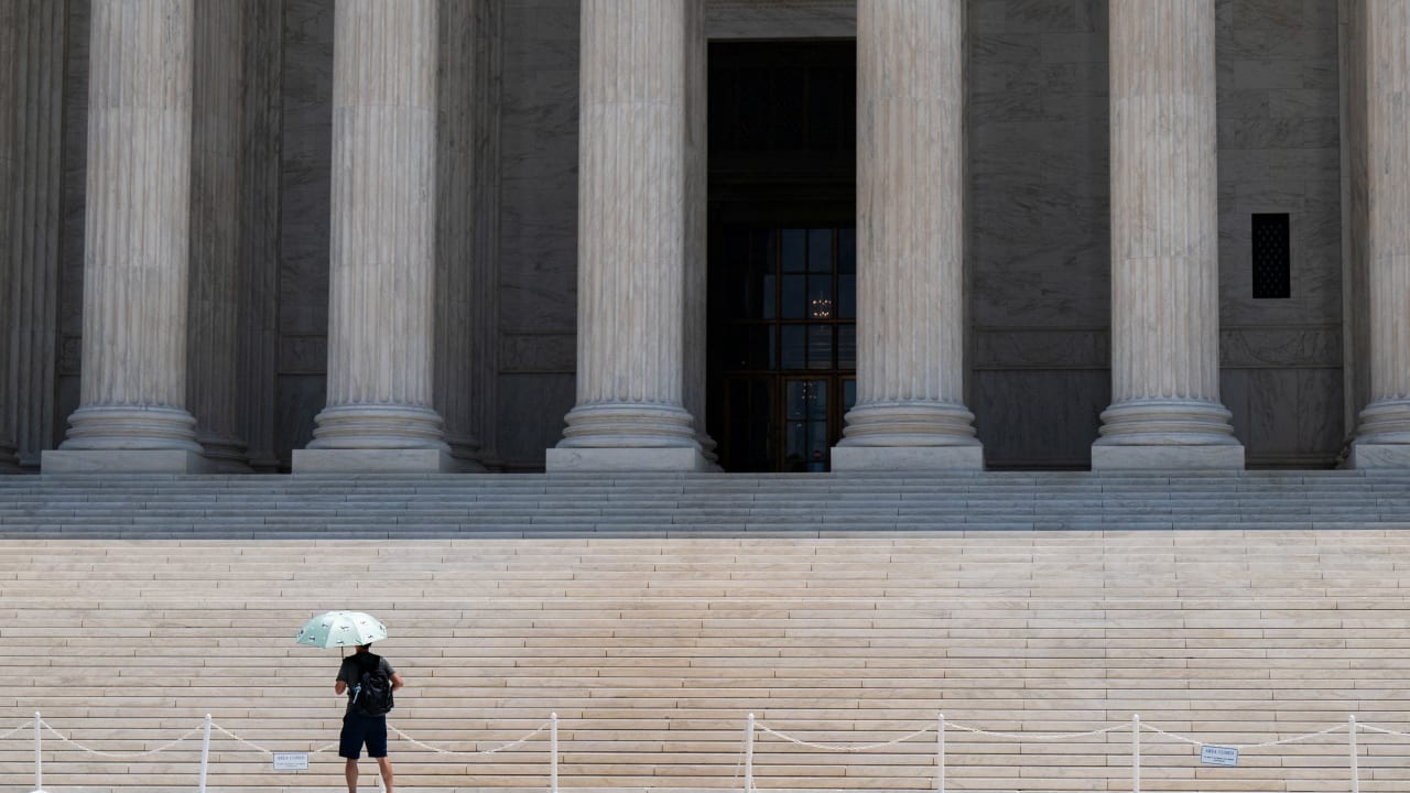 Justice Sonia Sotomayor arriving at the Supreme Court for a public session