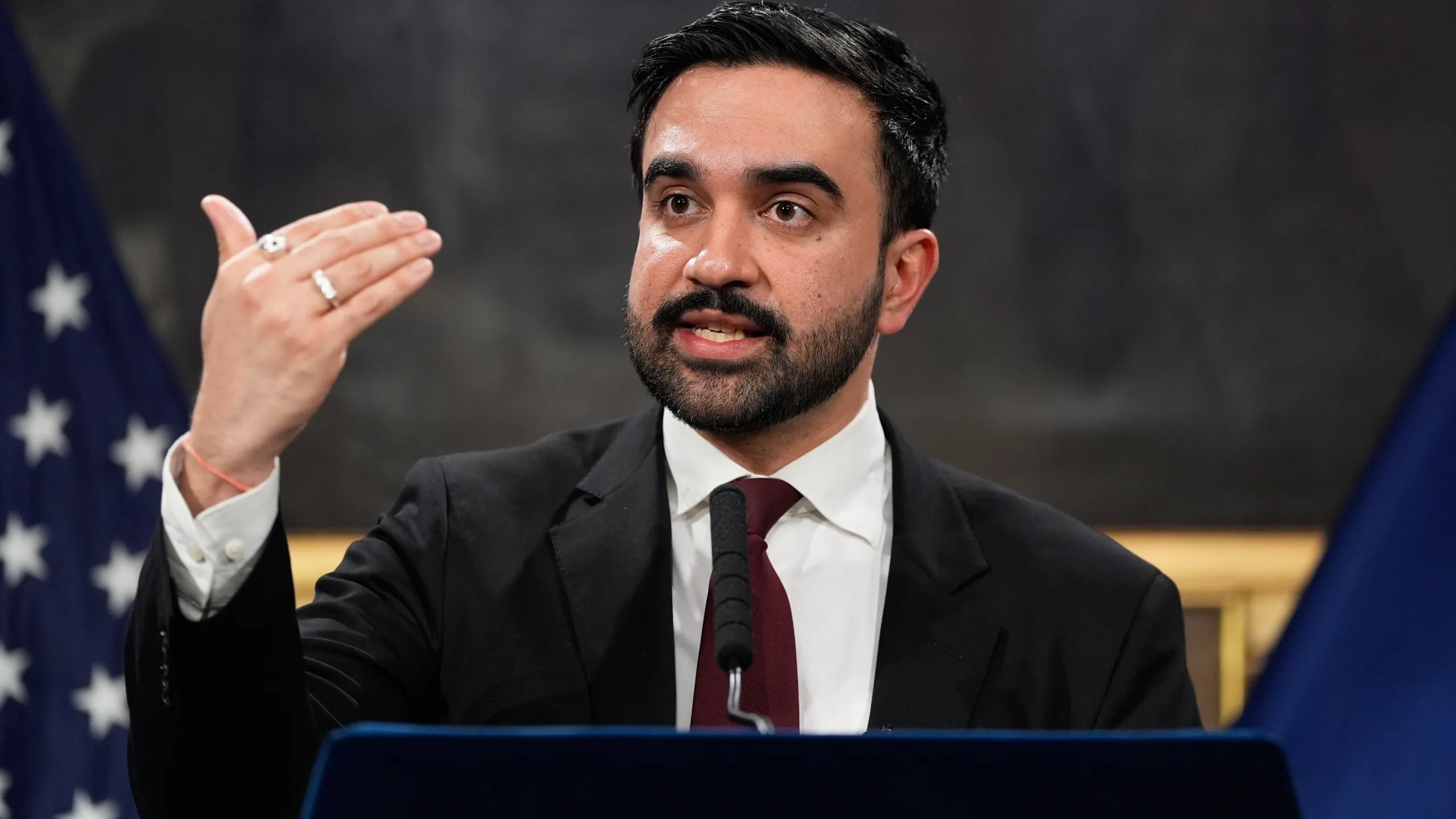Mayor Zohran Mamdani at a public event in New York City