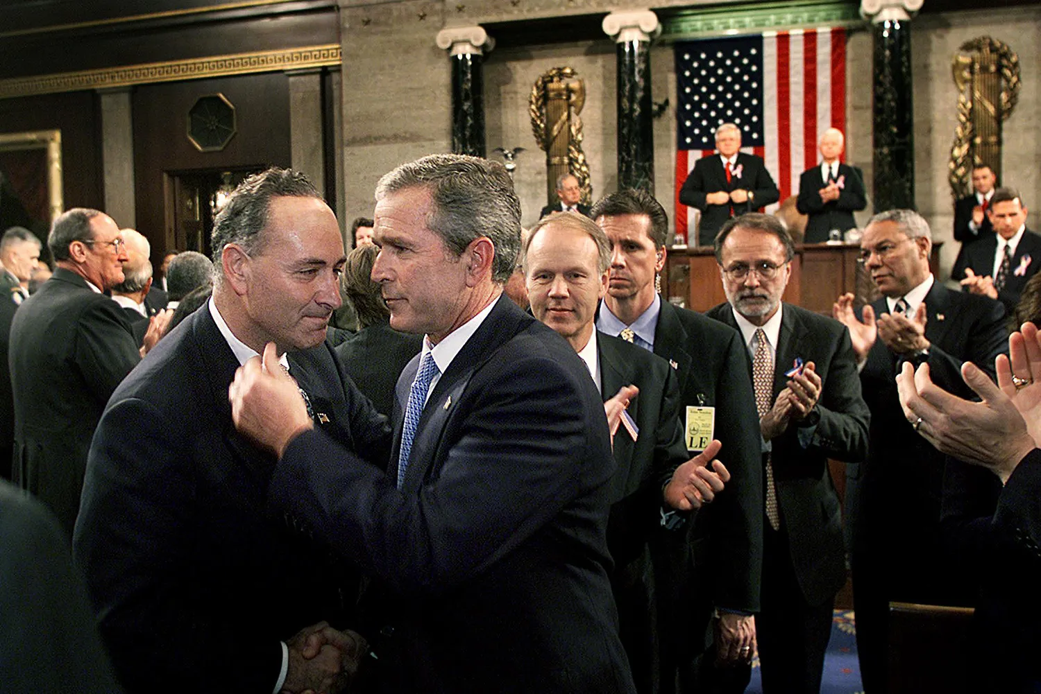 Members of the U.S. House of Representatives on the House floor during a vote on war or national security legislation