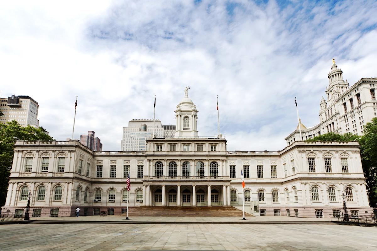 New York City Hall in lower Manhattan