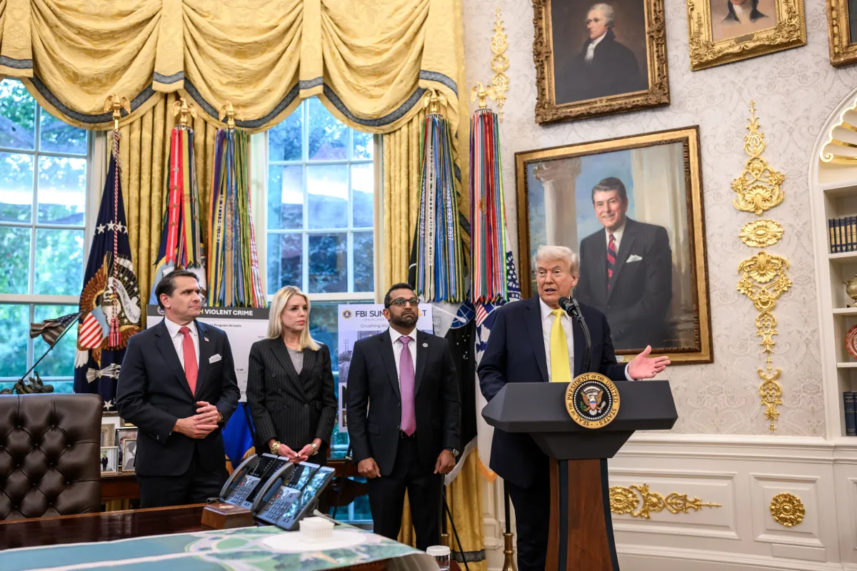 President Donald Trump at an executive order signing event
