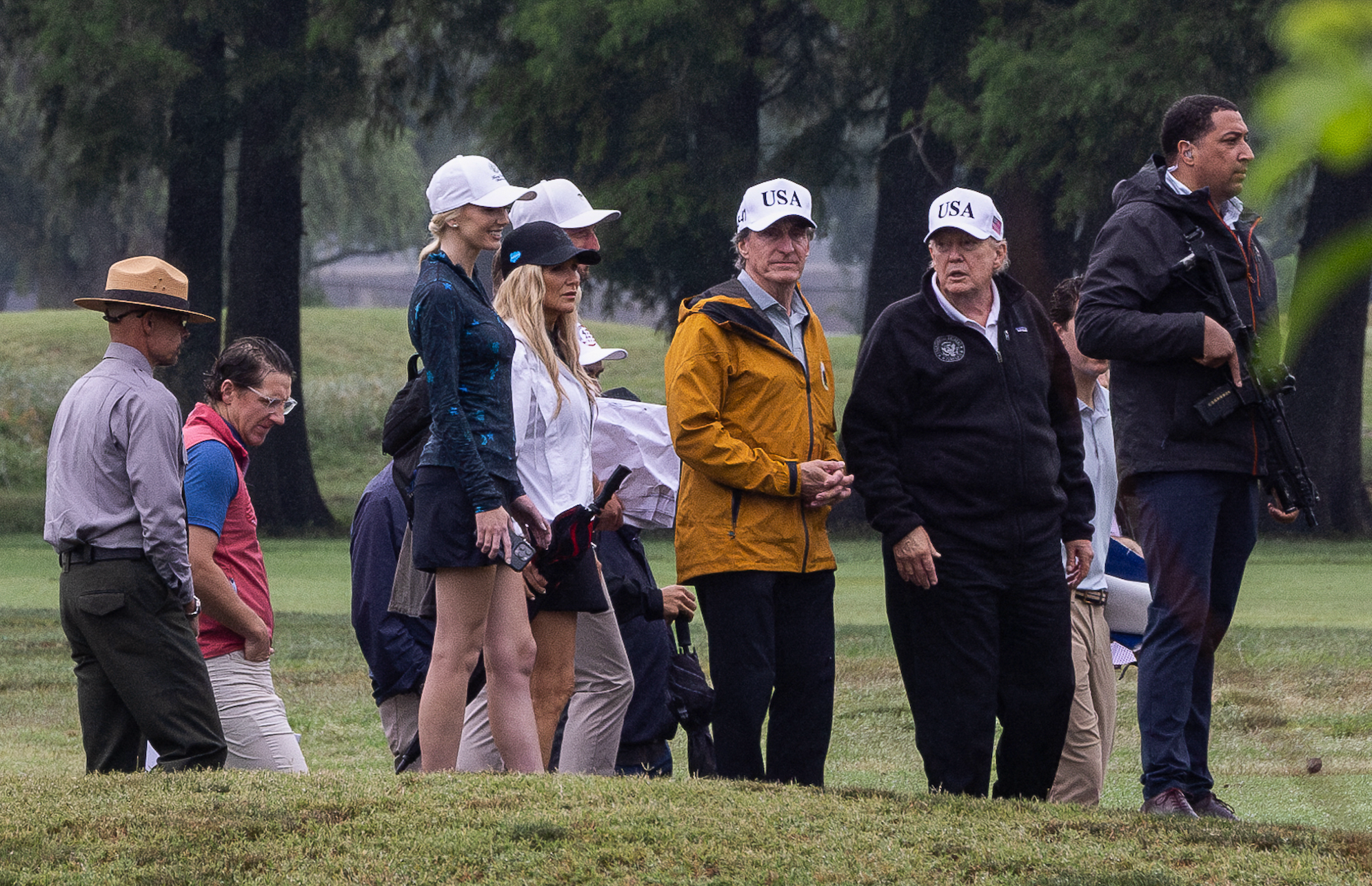 President Donald Trump touring the East Potomac Golf Links in late June.