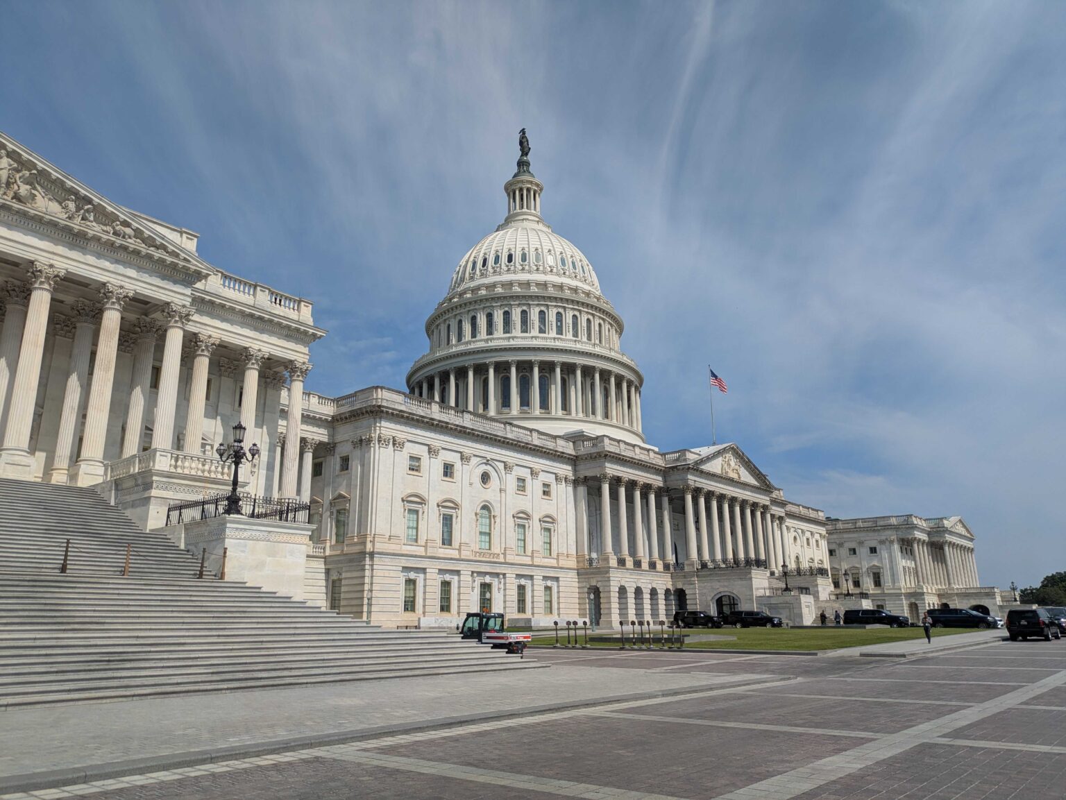 Rep. Russell Fry walking in a hallway at the U.S. Capitol in Washington, D.C., news photography style