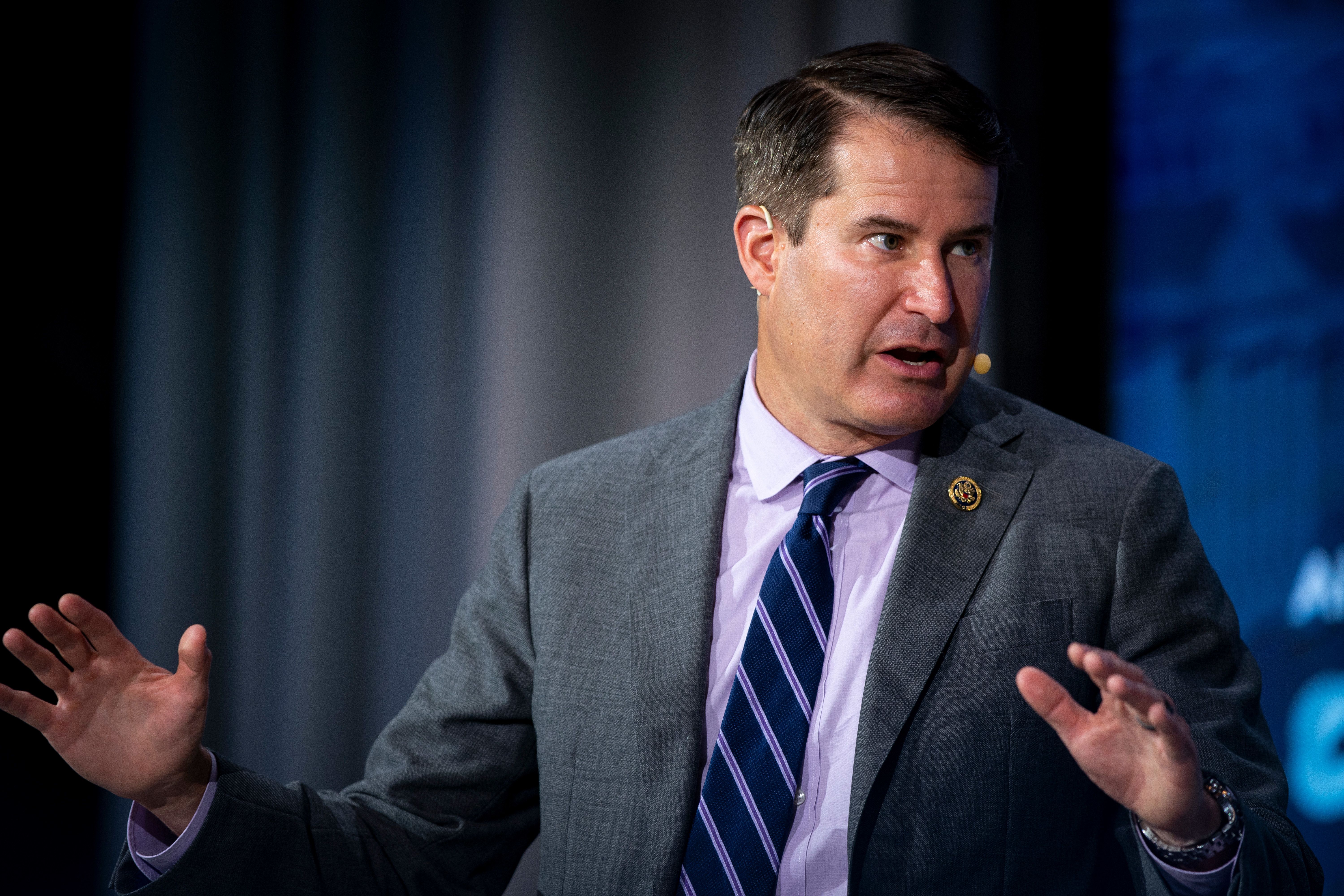 Representative Seth Moulton of Massachusetts speaking at a public event