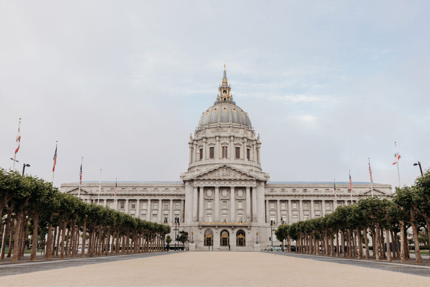San Francisco City Hall, photographed from the front plaza