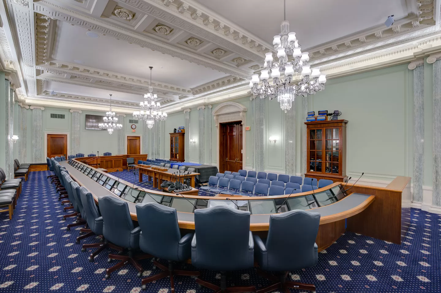 Senators seated at a dais during a Senate committee hearing, with witnesses at a table in front