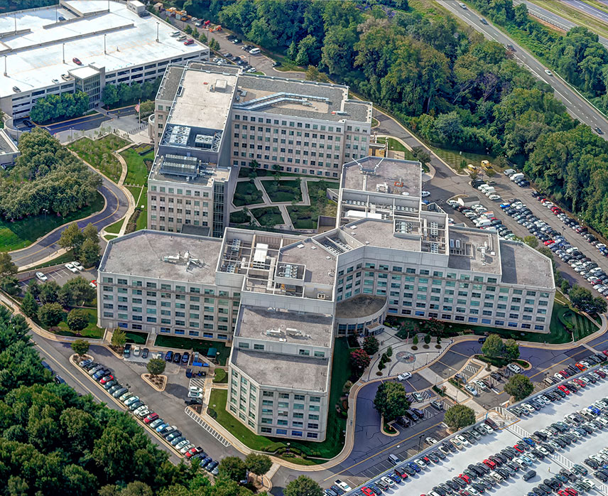 Signage at the Office of the Director of National Intelligence headquarters in the Washington, DC area, photographed in daylight