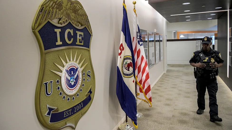 Signage for ICE's Office of the Principal Legal Advisor (OPLA) at a federal building