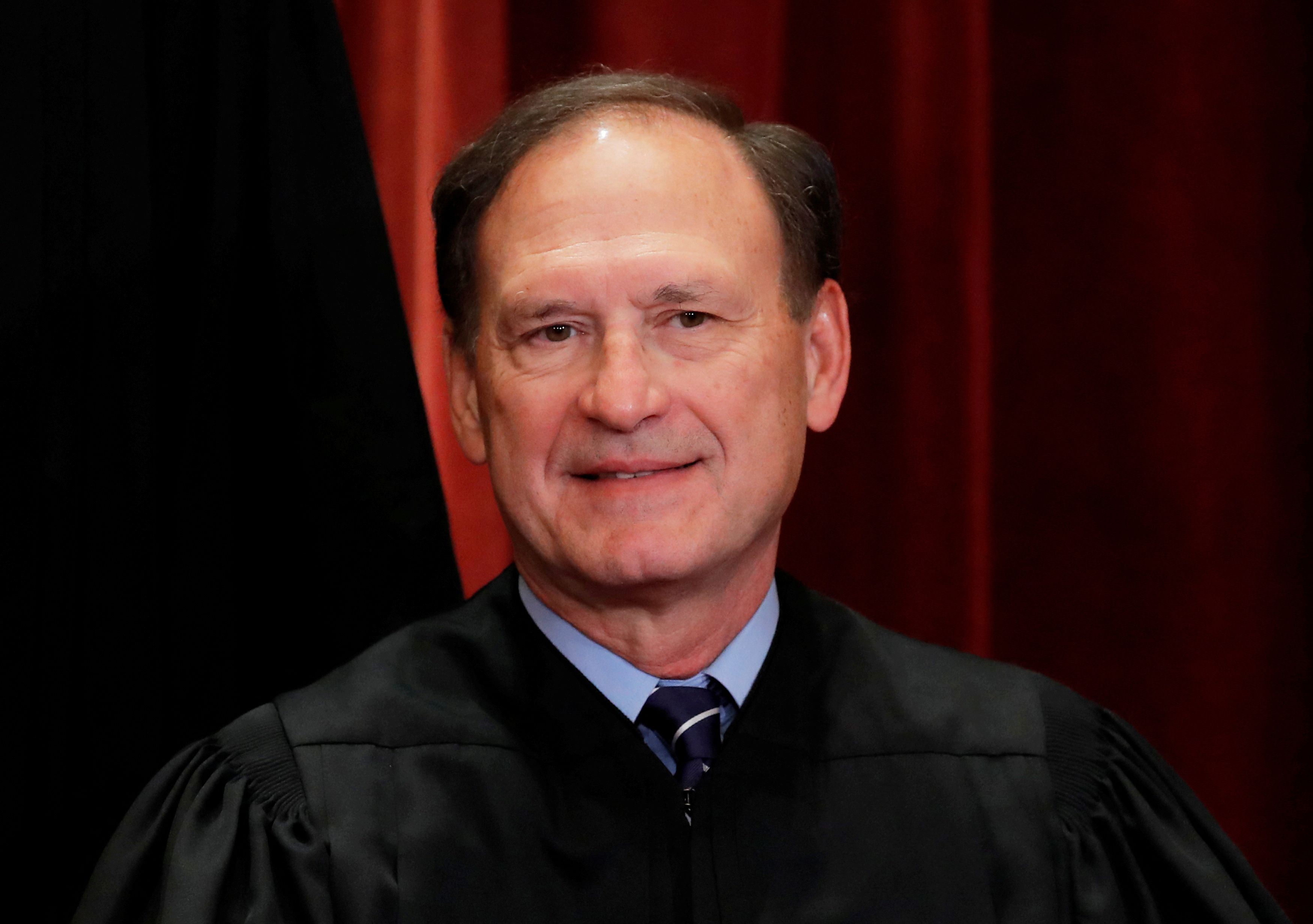 Supreme Court Justice Samuel Alito outside the U.S. Supreme Court building in Washington, D.C.
