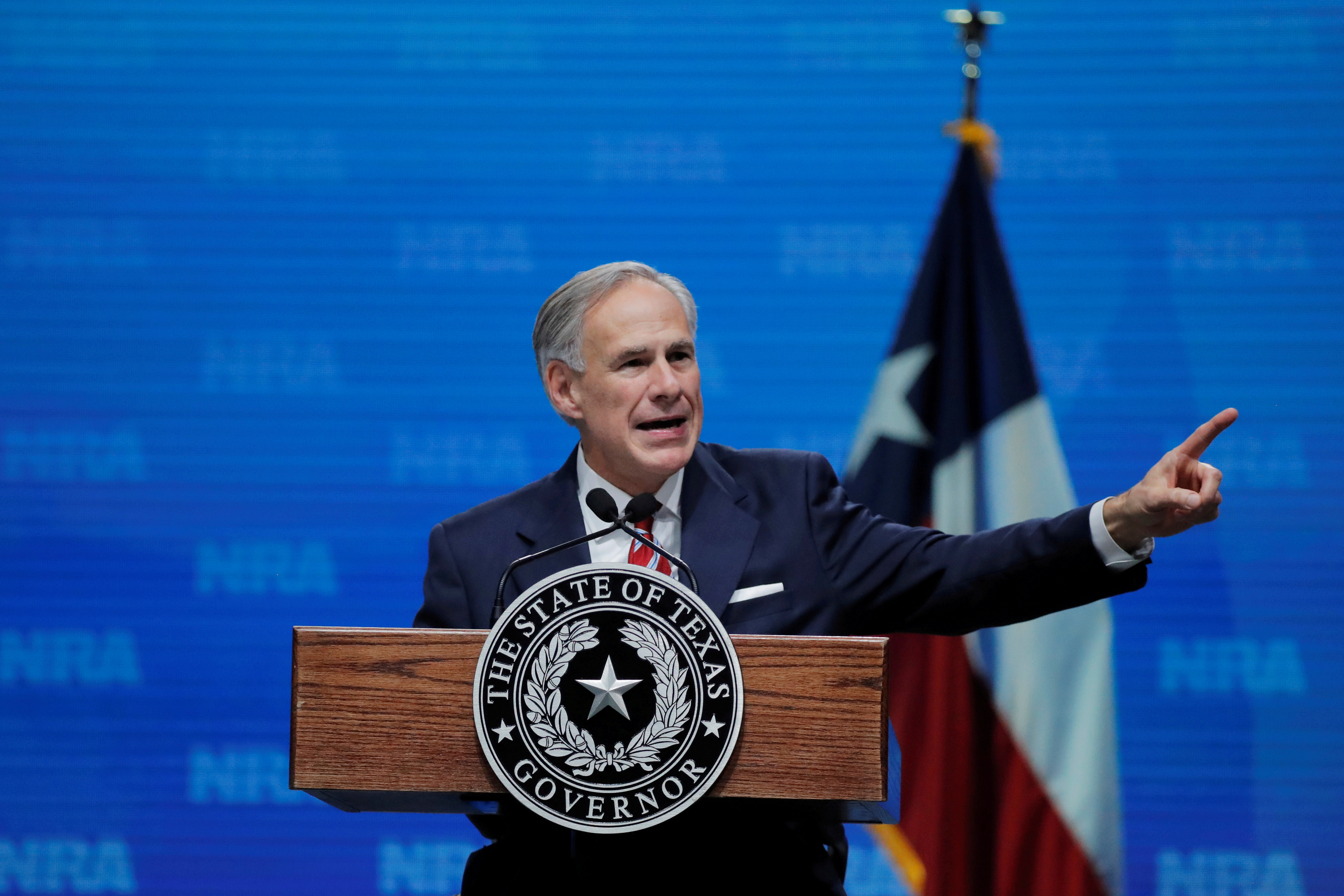 Texas Gov. Greg Abbott speaking at a public event