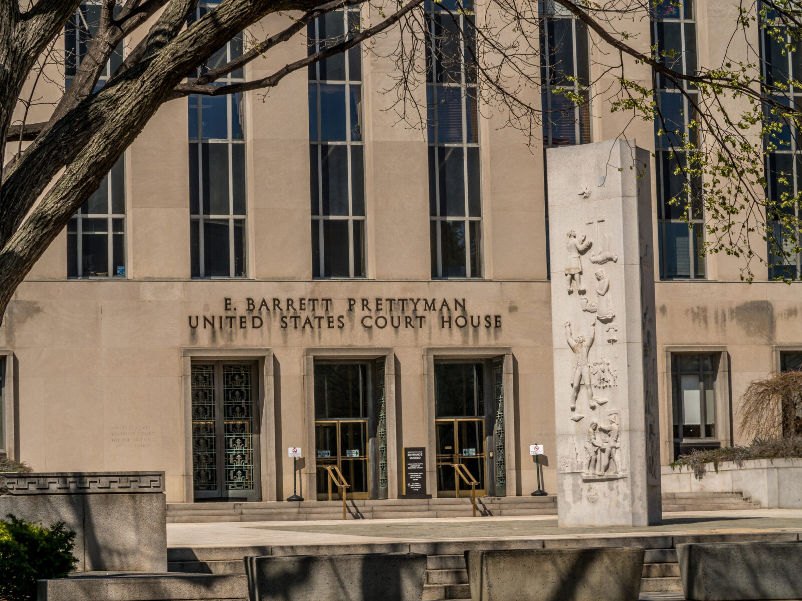 The E. Barrett Prettyman United States Courthouse in Washington, DC, the main federal courthouse for the U.S. District Court for the District of Columbia