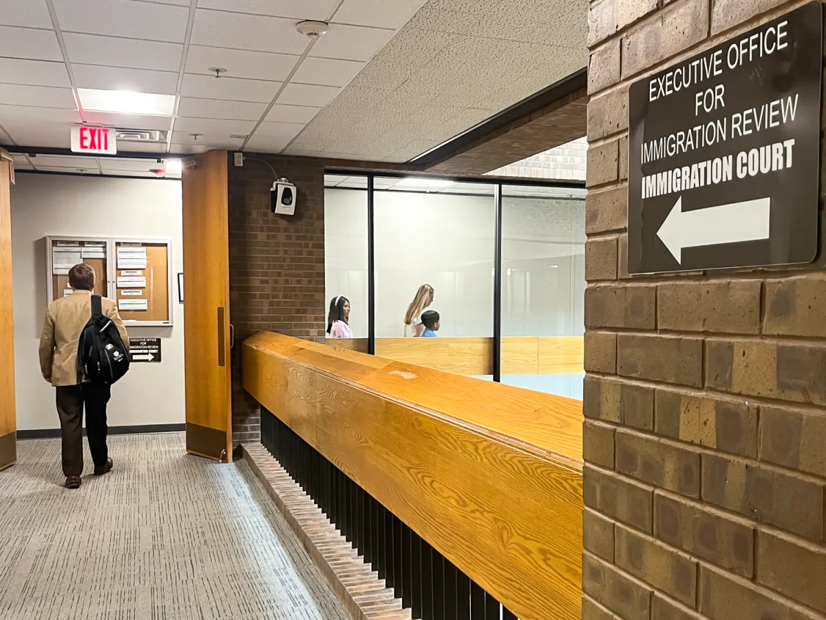 The Executive Office for Immigration Review (EOIR) headquarters in Falls Church, Virginia