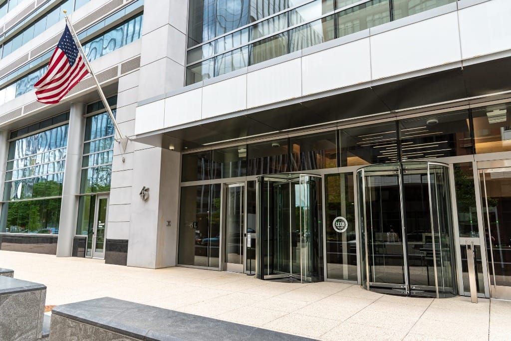 The Federal Communications Commission headquarters building in Washington, DC.