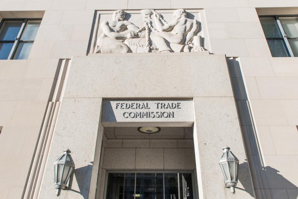 The Federal Trade Commission headquarters building in Washington, D.C., photographed from outside