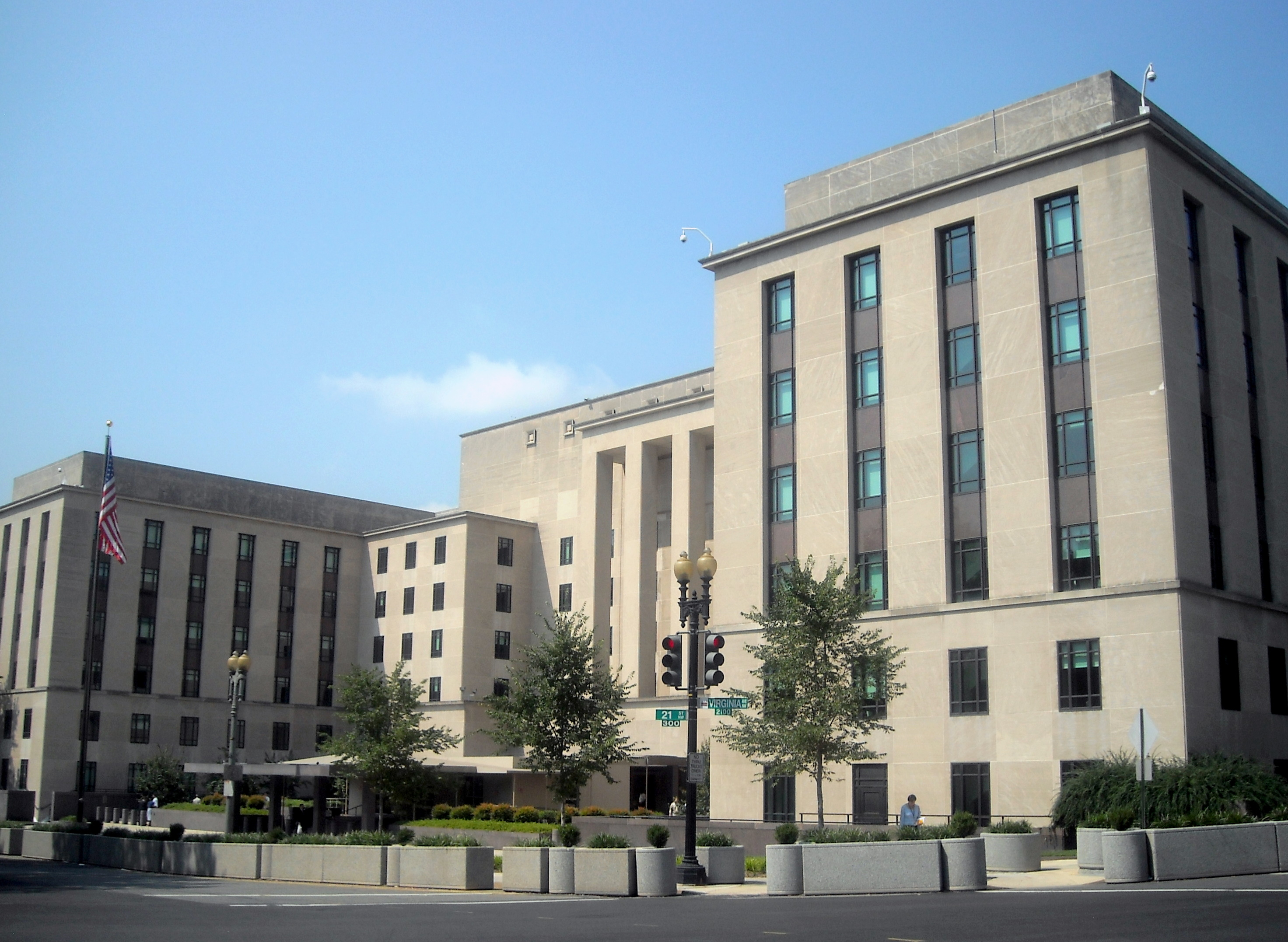 The Harry S. Truman Building in Washington, D.C., headquarters of the U.S. Department of State, photographed from the street in daylight