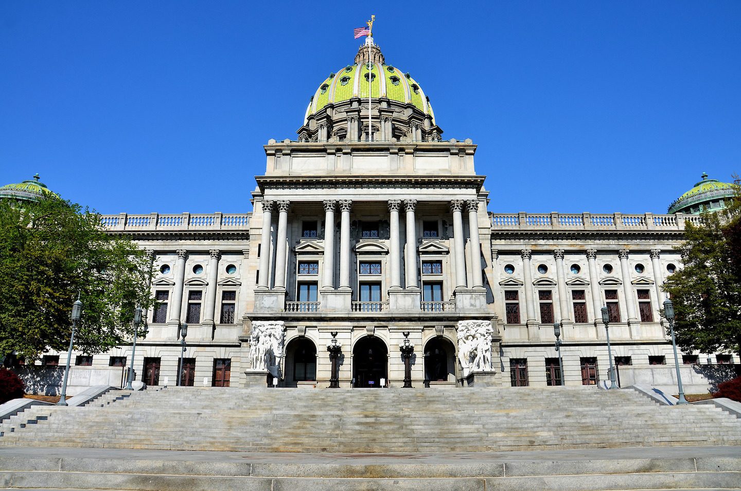 The Pennsylvania State Capitol building in Harrisburg, Pennsylvania