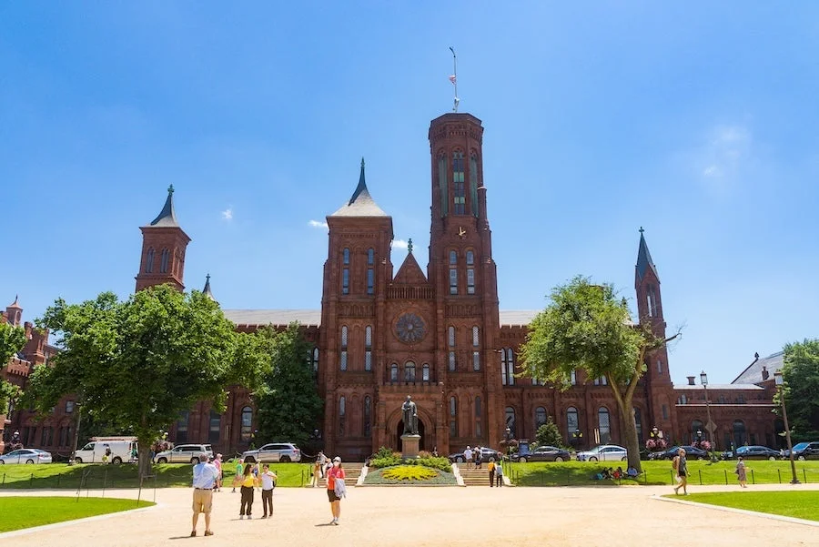 The Smithsonian Institution Building, known as the Castle, on the National Mall in Washington, D.C.