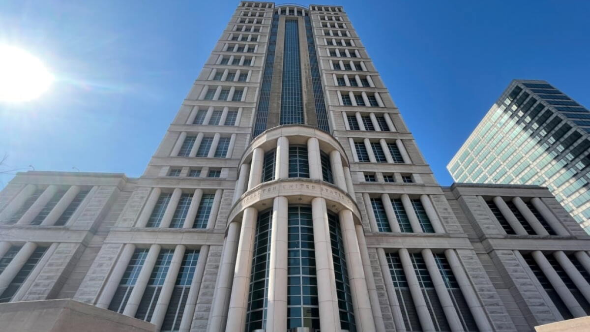 The Thomas F. Eagleton U.S. Courthouse in St. Louis, Missouri, which houses the U.S. District Court and the U.S. Court of Appeals for the Eighth Circuit