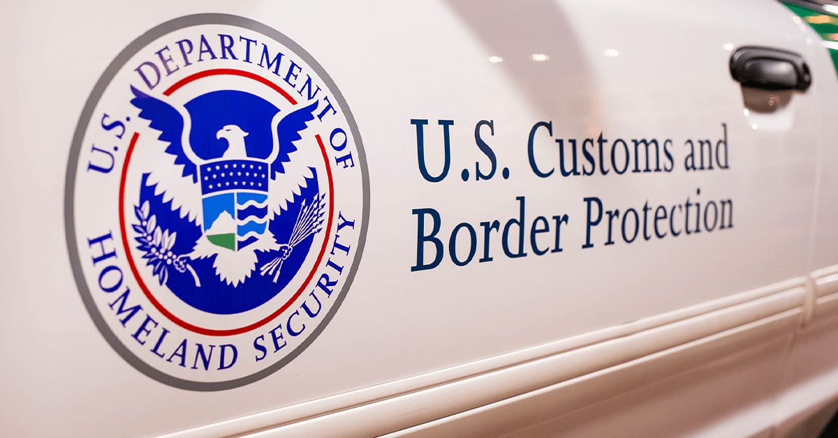 The U.S. Customs and Border Protection seal displayed at a federal facility.